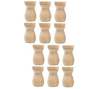 SAFIGLE 2 Series Botella De Aceite Esencial Difusor Tamaño Colgante De Perfume De Coche Colgante De Botella De Fragancia Medallón Colgante De Aceite Esencial Básico Madera 6 Piezas*2