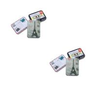 SAFIGLE 2 Series Caja De Lata De Almacenamiento Estuche Protector para Cigarrillos Estuche para Cigarrillos Vintage De Metal para os 3 Piezas*2