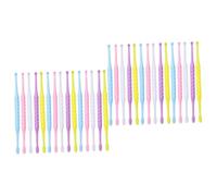 SAFIGLE 2 Series Limpiador De Cerumen Retiro De La Cera De Las Selecciones Del Oído Cucharón Suave Removedor De Cera De Cuchara De Oído Cuchara De Oreja Abdominales De Plastico 20 Piezas*2