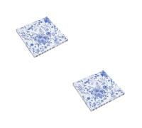 SAFIGLE 2 Series Servilletas De Postre De Porcelana Azul Y Blanca Retro Servilletas De Flores Para Bodas De Despedida De Soltera Vintage 100 piezas*2