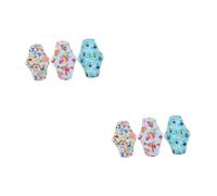 SAFIGLE 2 Series Toallas Sanitarias De Carbón De Bambú Tela De Algodón Lavables Y Reutilizables Para La Menstruación Protegeslips Compresas Membrana Impermeable Y 3 piezas*2