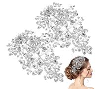 SAFIGLE 2 Uds. Enredadera Para El Cabello Con Diamantes De Imitación Tocado De Boda Brillante Elegante Tocado Nupcial Joyería Para El Cabello De Boda Accesorio Para El Cabello Con