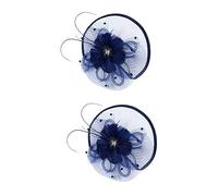 SAFIGLE 2 Uds Sombrero De Fiesta De Cóctel Diadema De Novia Mujeres Sombrero Fascinador Cintas De Malla Diadema 1920 Accesorios Flapper Malla Sombrero De Fiesta De Té Diademas De Moda