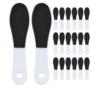 SAFIGLE 20 limas de pedicura para pies - Herramienta exfoliante para eliminar piel muerta - Lima de plástico de doble cara para callos agrietados