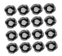 SAFIGLE 20 Piezas Conjunto de red de tocado de ballet elegante redes tronco redecillas para mujer pequeño forma moño de ballet neto Peinado para Ballet Bun redecilla para moño cordón Negro