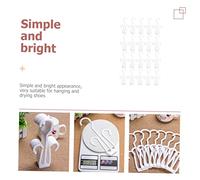 SAFIGLE 20 Piezas Ganchos Plásticos para Colgar y Secar Zapatos Soporte Multiusos para Armarios y Organizador Ahorra Espacio para Hogar Blanco