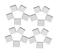 SAFIGLE 20 Piezas Paletas Vacías para Blush y Sombras de Ojos Bandejas Metálicas Cuadradas de Hierro Reutilizables para Maquillaje DIY Organizador Compacto y Resistente para y Viajeros