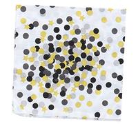 SAFIGLE 20 Piezas Servilleta de lunares negras Suministros de fiesta de cumpleaños estrella Servilletas a granel papel cóctel servilletas servilletas de cena Black
