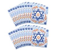 SAFIGLE 20 piezas Servilletas Desechables Hanukkah Paquete Unidades Diseño Menorá Papel Resistente y Suave para Fiestas y Cenas Festivas Judías