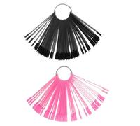 SAFIGLE 200piezas Tabla de Colores de Uñas Paleta para Arte de Uñas Exhibicion de Puntas para Manicura Palitos Forma de Abanico para Diseño Artístico Práctica de Manicura Accesorios de Sal