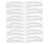 SAFIGLE 24 Pares Plantillas de Cejas de Silicona Orgánica Cinta Adhesiva para Moldear Cejas Guía para Mapeo de Plantillas Reutilizables para Mujeres para Moldear