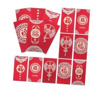 SAFIGLE 24piezas Rojo de Año Lunar Diseño de Carácter Fu Unidades Sobres Rojos Suerte para Bodas y Celebraciones