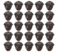 SAFIGLE 25 Cascabeles de Metal Vintage en Forma de Bellota Rojo Cobre, Mini Campanas Colgantes para Manualidades, Decoración Navideña y Adornos para Árbol, Accesorios para Carillones