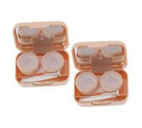 SAFIGLE 2Juegos Estuche para Lentes De Contacto Portátil De Caja De Transporte para Lentes Cosméticos para Uso Diario Compacto y Ligero