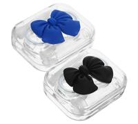 SAFIGLE 2juegos Estuches para Lentillas Estuche De Plástico Portátil para Gafas y Lentes De Contacto Organizador Pequeño