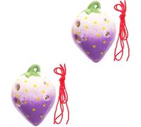 SAFIGLE 2juegos Ocarina De Cerámica Forma De Para Principiantes Instrumento Musical Portátil De Huecos
