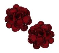 SAFIGLE 2par Clips de Flores para Zapatos de Novia Adornos Desmontables de Forma de Rosa y Gemas de Imitación Decoraciones para Zapatos Planos y Sandalias Fiesta de Boda