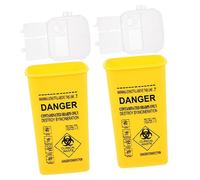 SAFIGLE 2piezas Contenedor Multifunción Para Objetos Punzantes Caja De Plástico Para Residuos Médicos Salones y Centros De Cuidados