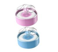 SAFIGLE 2piezas De Polvo Corporal Esponjosa Para Baño Caja De Almacenamiento Color Azul y Rosa Para Cuidado Infantil