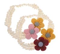 SAFIGLE 2piezas Diademas de Flores para Bebés Diademas Elásticas para Niñas Pequeñas Accesorios Cabello para Recién Nacidas para Fiestas