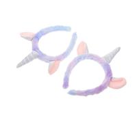 SAFIGLE 2piezas Diademas De Unicornio Suaves Rostro Para Niñas Diseño Adorable Para Hijos y Amigas