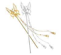 SAFIGLE 2piezas Horquilla Borla Cabello Estilo Hanfu Adorno De Insecto Para Moños Accesorios Vintage Para Peinados De Boda o Fiesta