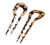 SAFIGLE 2piezas Horquilla De Acetato Forma Antideslizante Para Moño Accesorios Para Peinar Para Mujer Para Cabello