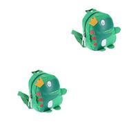 SAFIGLE 2piezas Mochila Infantil De De Cartón Ultra Ligera y Mochila Escolar Pequeña De Oxford para Diseño Verde para Guarderías y