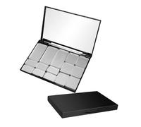 SAFIGLE 2piezas Paleta De Sombras De Ojos Magnéticas Vacía De Bandeja De Maquillaje Artesanal Con Espejo Para Organizar Sombras De Ojos Lápiz Labial y Polvos