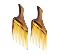 SAFIGLE 2piezas Peine Afro Rizado Peine Desenredante Dientes Anchos Cepillo Para Pelo
