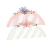 SAFIGLE 2piezas Peine Forma De Cabello Decoración Pelo De Ropa Tocado Hecho Mano Para Mujer Peine Exquisito