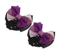 SAFIGLE 2piezas Redes para Moños de Tres Lazo Cubre Moños Profesional de Redecilla para Mujer para Azafata o Empleada Bancaria