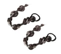 SAFIGLE 2piezas Trenzas De Peluca Extensiones De Coleta Trenzadas Efecto Burbuja Extensión De Coleta Larga Para Fiestas y Eventos Decoración Extensiones De Cabello