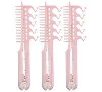 SAFIGLE 3 peines alisadores: Peine alisador en forma de V - Plancha alisadora de cabello plegable - Antiestática para alisar extensiones