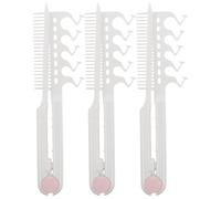 SAFIGLE 3 peines alisadores: Peine alisador en forma de V - Plancha alisadora de cabello plegable - Antiestática para alisar extensiones