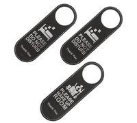 SAFIGLE 3 piezas Carteles Colgantes de Puerta de Piel Doble Cara para Hotel y Oficina Letreros No Molestar y Limpieza Accesorios Duraderos para Habitaciones y Clubs