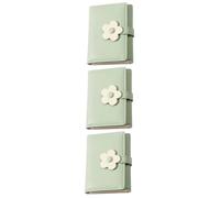 SAFIGLE 3 Piezas Cartera Purse Mini Monedero Corto monederos para Mujer Bolso para Celular s para niños de niña Billetera Decorativa de Cuero Green