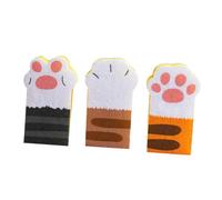 SAFIGLE 3 Piezas Esponjas de Cocina con Patrón de de Gato Estropajos para Limpieza de Platos Esponjas Duraderas para Hogar y Restaurante Diseño Práctico y Fácil Agarre Colores Surtidos
