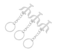 SAFIGLE 3 piezas Llavero Psicólogo Acero Inoxidable con Colgante Símbolo Psicología Diseño Único para Estudiantes Profesores y Regalos Personalizados Accesorio Práctico y Seguro para