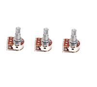 SAFIGLE 3 Piezas ollas de guitarra electrica potenciómetros para guitarra accesorios de guitarra guitarlele bajo guitarras potenciometros potenciómetros de guitarra esquina cubierta rubor
