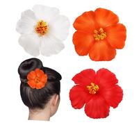 SAFIGLE 3 Piezas Pañuelo de la flor pinzas para el cabello con margaritas dama flores pinzas para el cabello chicas accesorio para el cabello hawaiano pinzas para el cabello tropicales Eva