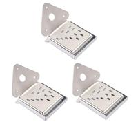 SAFIGLE 3 Piezas plata Plateado Partes de guitarra silbatos de ciervo para coche parte del instrumento musical apéndice cola de metal cordal de mandolina triángulo Componente