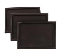 SAFIGLE 3 Piezas Platillo Rectangular, Bandeja Baja de Plástico Café | Suculentas y Macetas Cuadradas, Interior y Escritorios, Captura Agua, Limpia Fácil