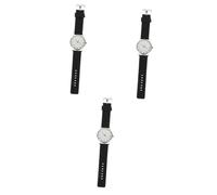 SAFIGLE 3 Piezas Reloj Deportivo Reloj Minimalista para Hombre De Hombre Delicado Unisex es De Ejercicio para s Femenino De Citas Black Vidrio