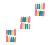 SAFIGLE 3 Series Guantes De Pulgar Cosecha Cubre Dedos Antiadherentes Cubiertas De La Yema Del Dedo Puntas De Los Dedos De Goma Oficina Caucho Color Aleatorio 50 Piezas*3