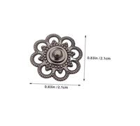 SAFIGLE 30 piezas Kit de Botones de Presión de Metal con Diseño de Flor Hueca para Coser Cierres Decorativos para Ropa Faldas Camisas y Abrigos Colores Dorado Plata y Accesorios