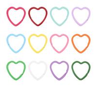 SAFIGLE 30 Unidades Anillos de Salto de Hierro Forma de Corazón y Cierre Seguro, Llaveros Coloridos para Proyectos de Manualidades y Lanyards, Diseño Plano Adecuado para Parejas y Familia