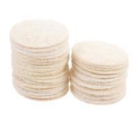 SAFIGLE 36piezas Almohadillas Exfoliantes De Lufa Para Rostro Esponjas Naturales Limpieza Suave y Profunda Para Hombres y Mujeres Compacto Portátil Para Ducha y Uso Diario