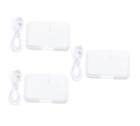 SAFIGLE 3piezas Calentador Portátil De Húmedas Para Bebés Caja De Calentamiento De Higiénicas Para Hogar y Coche Fabricado Diseño Para Mantener La Humedad y Frescura