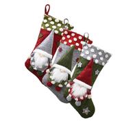 SAFIGLE 3piezas Colgante De Bolsa De Dulces Navideño Forma De Calcetín Bolsa Para Dulces Adorno Colgante Para Decoración Navideña Obsequio De Calcetín Festivo